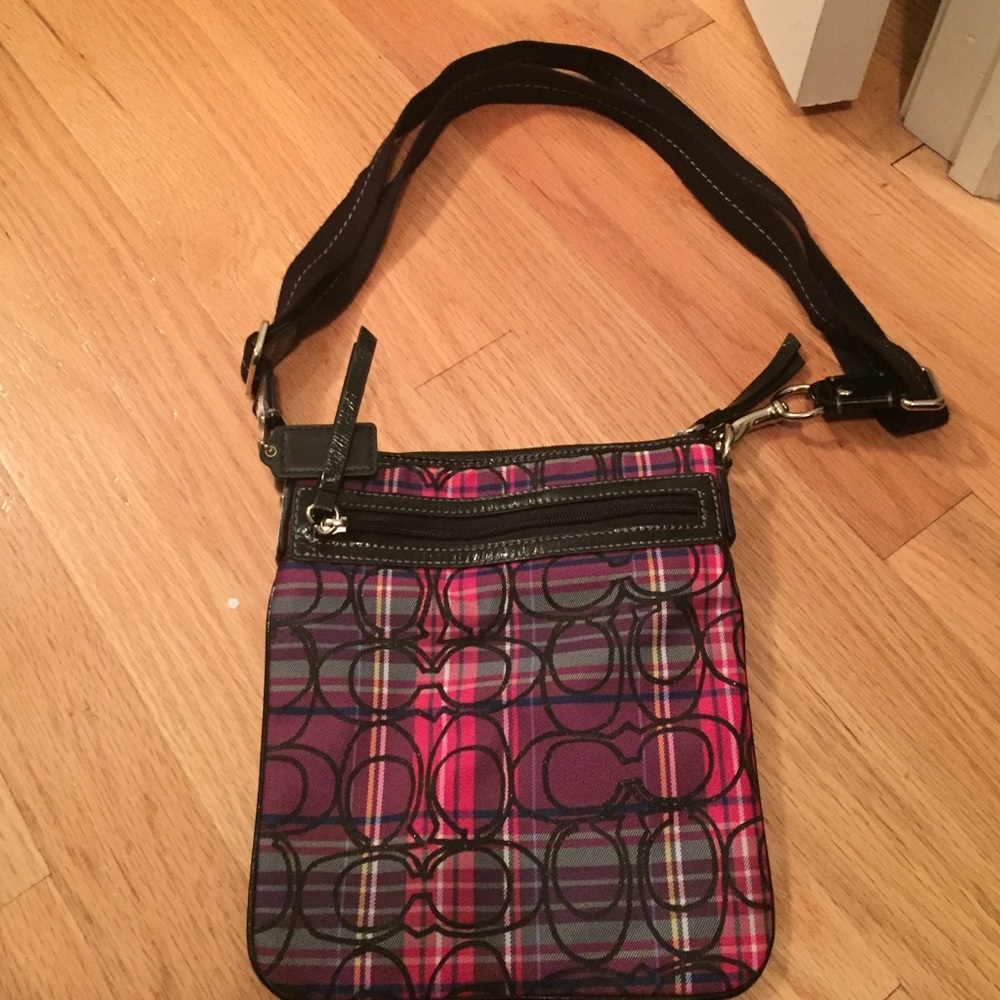 Like new Coach Plaid Cross Body Bag